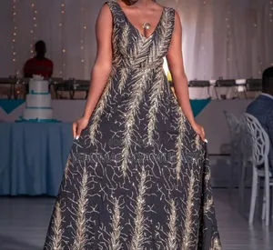 Golden Grace Evening Dress