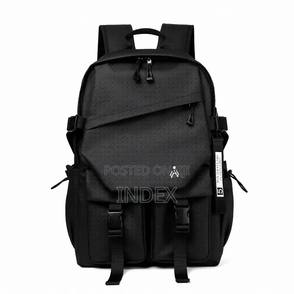 Large Capacity Unisex Backpack - Black