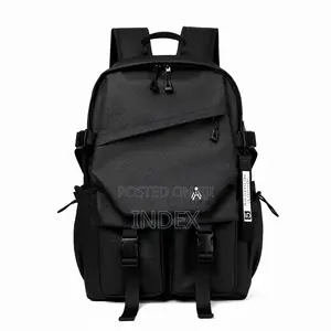 Large Capacity Unisex Backpack - Black