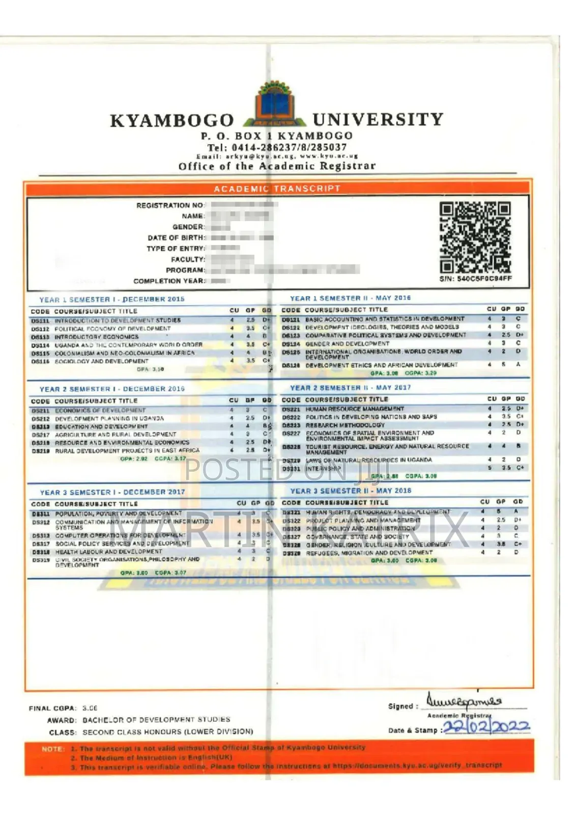 Certificates And Transcripts