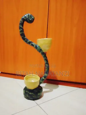 Candle Holder, Crested Crane and Swan Statues
