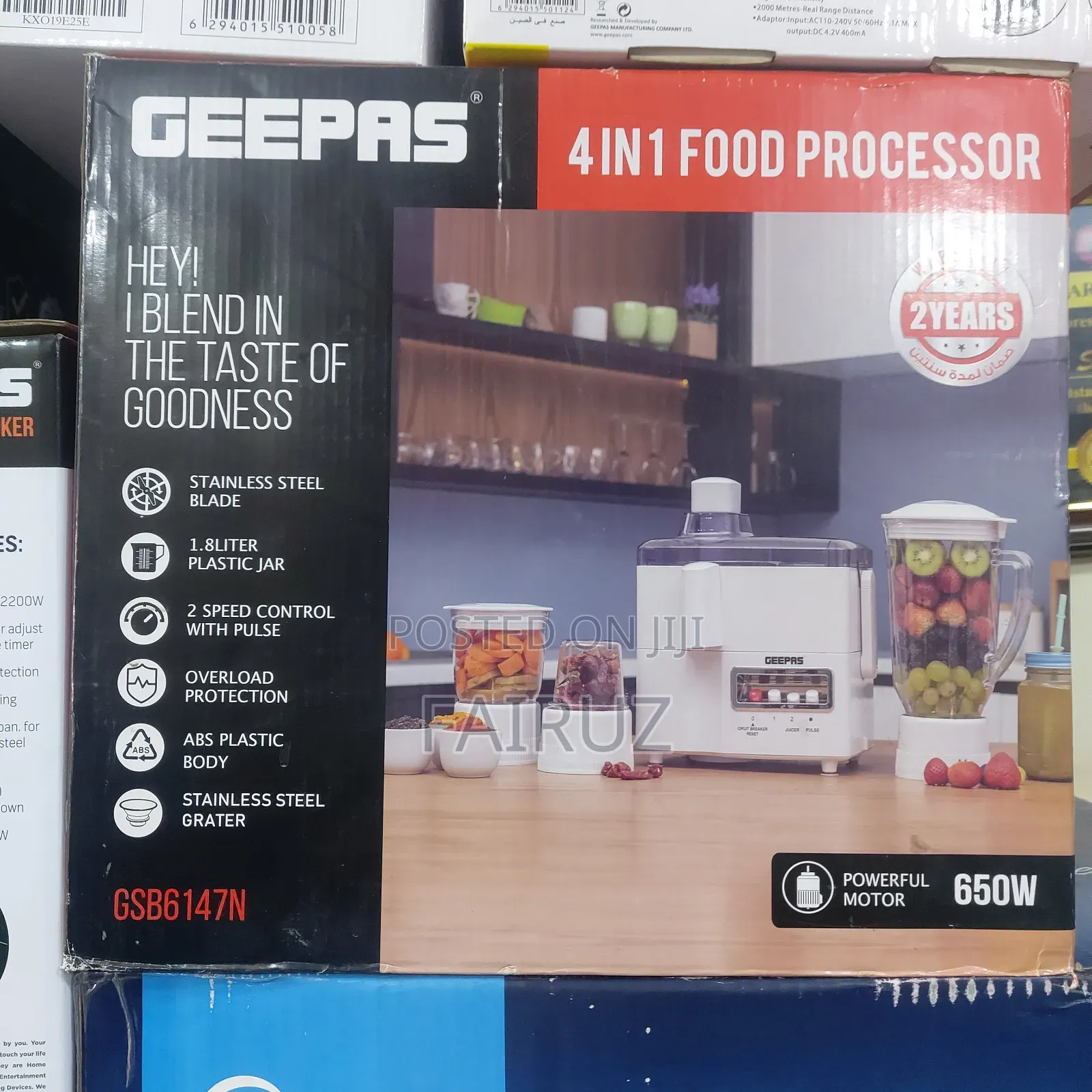 4in 1 Food Processor Geepas