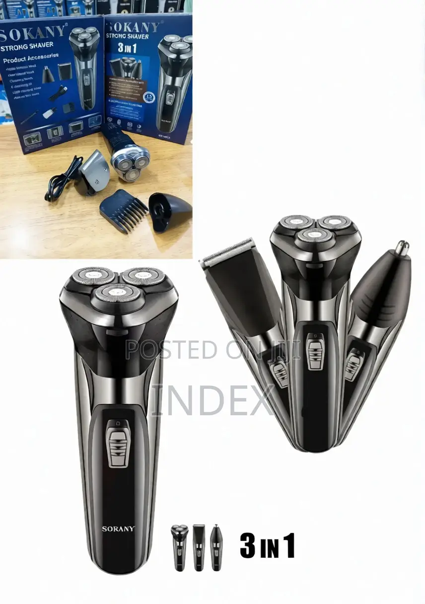 Sokany 3 in 1 Rechargeable Hair Clipper+Smoother+Nose