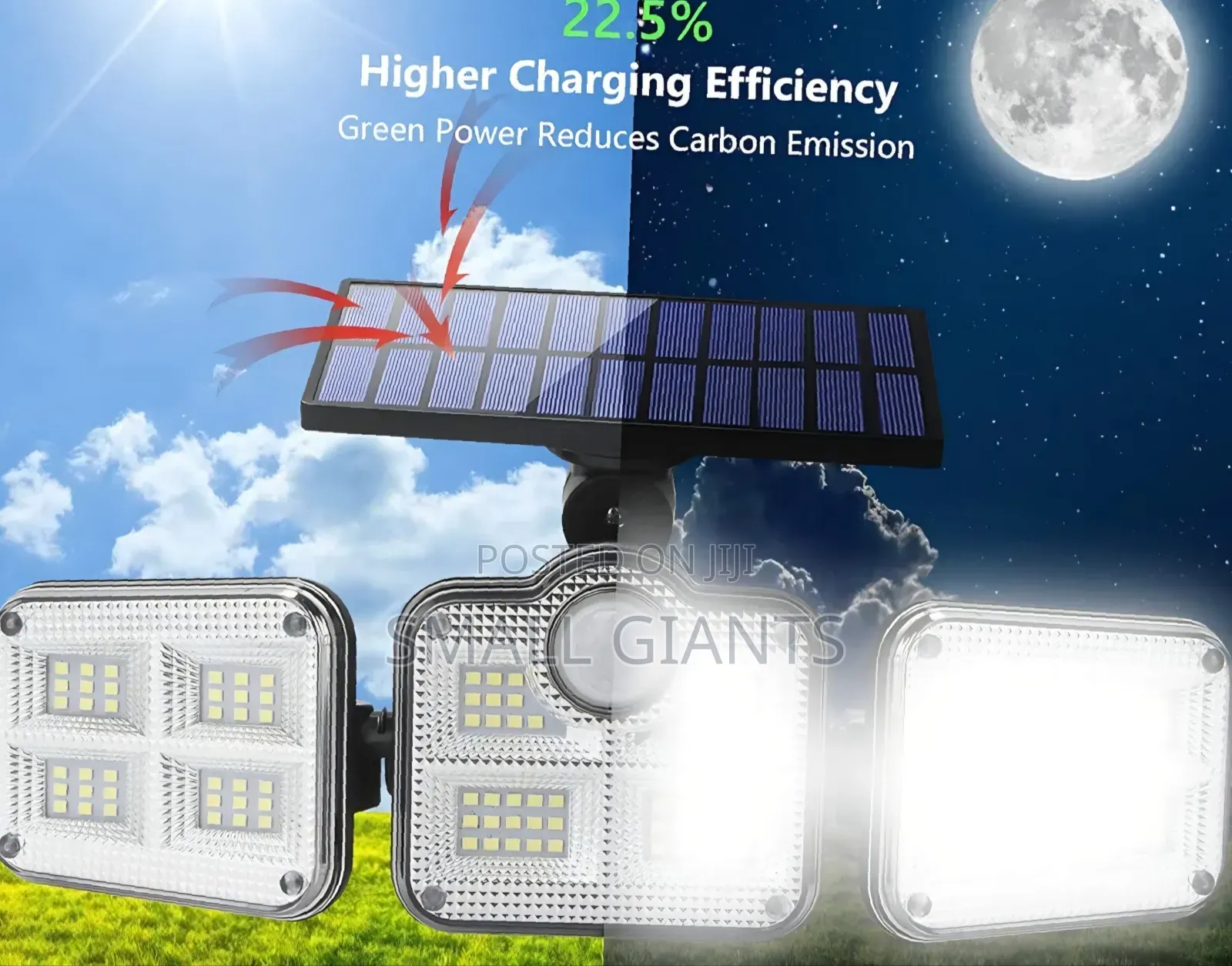 Solar-Powered Led Security Floodlight