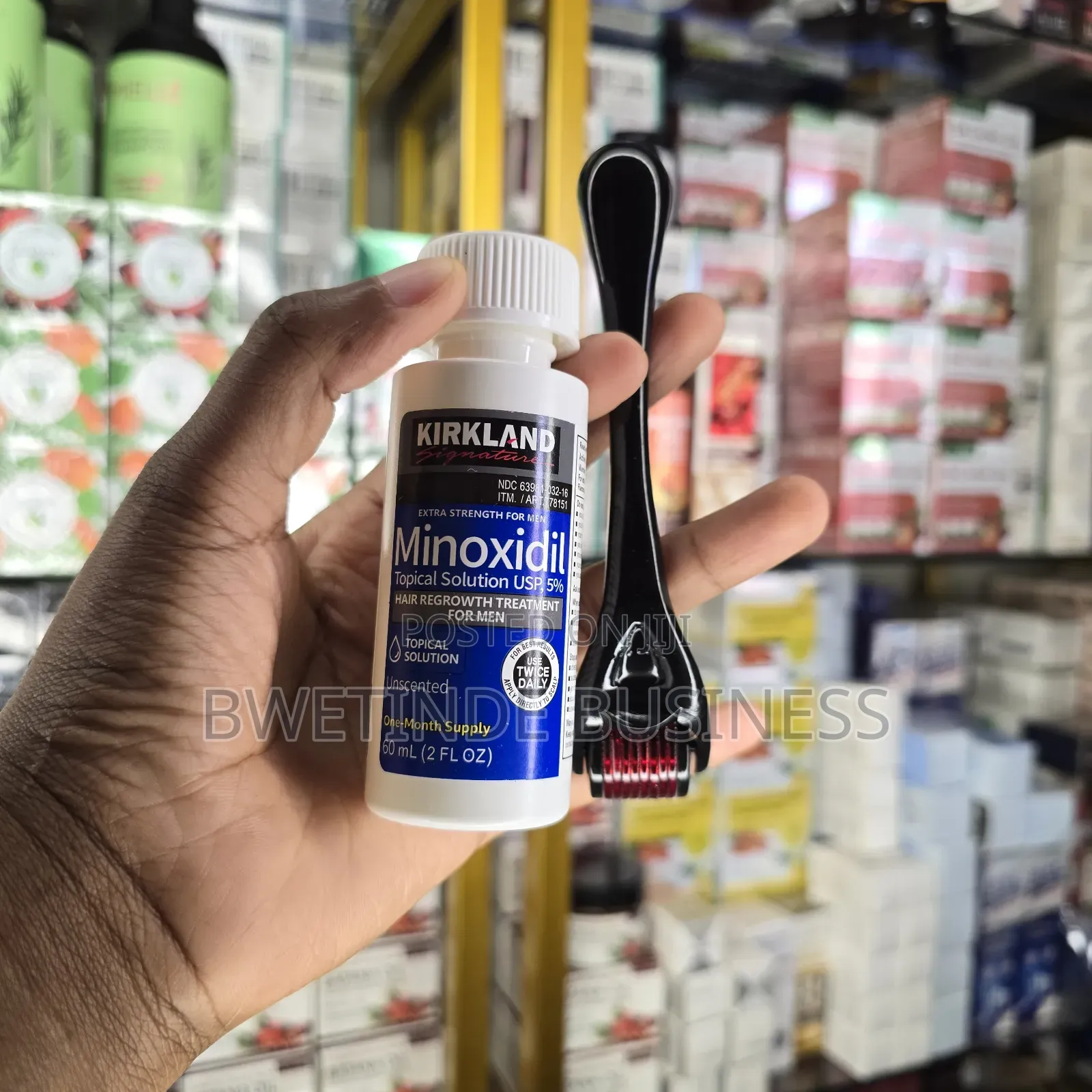 5% Kirkland Minoxidil Solution Derma Roller Set in Kampala