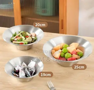 3pcs Conical Stainless Steel Bowls