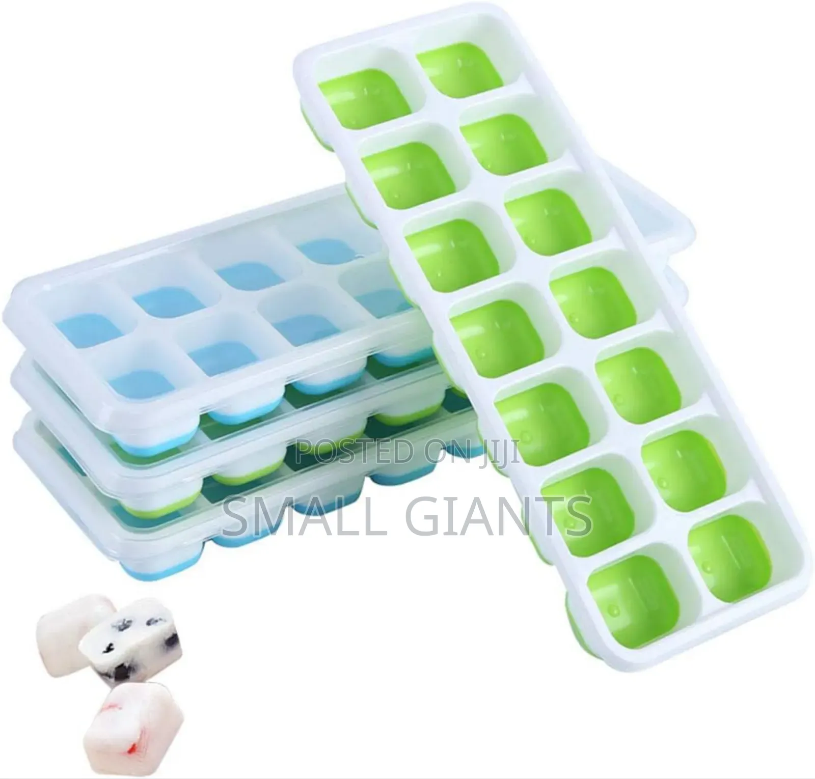 Bpa-Free Silicone Ice Cube Trays Featuring Flexible Bottoms