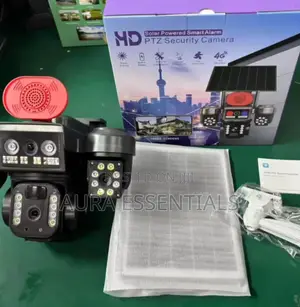 V380 Pro Solar-Powered Smart Alarm PTZ Security Camera System