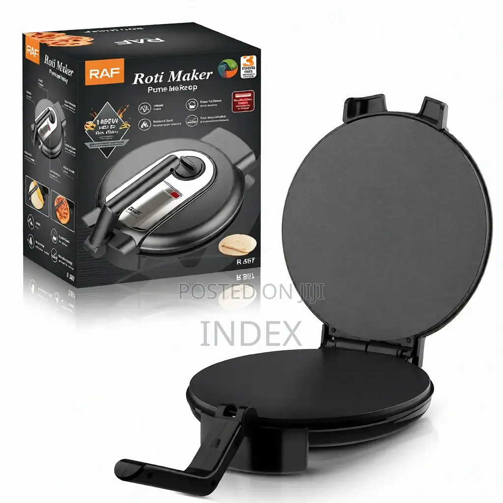 Raf Pizza Chapati Maker Roller Non-Stick - Silver/Black