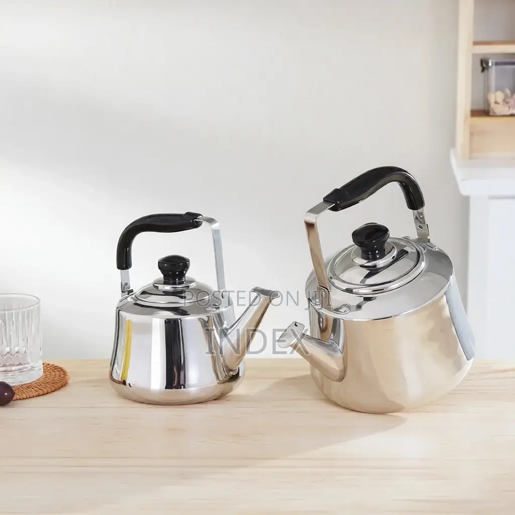 6 Litres Stainless Whistling Tea Boiling Kettle - Silver