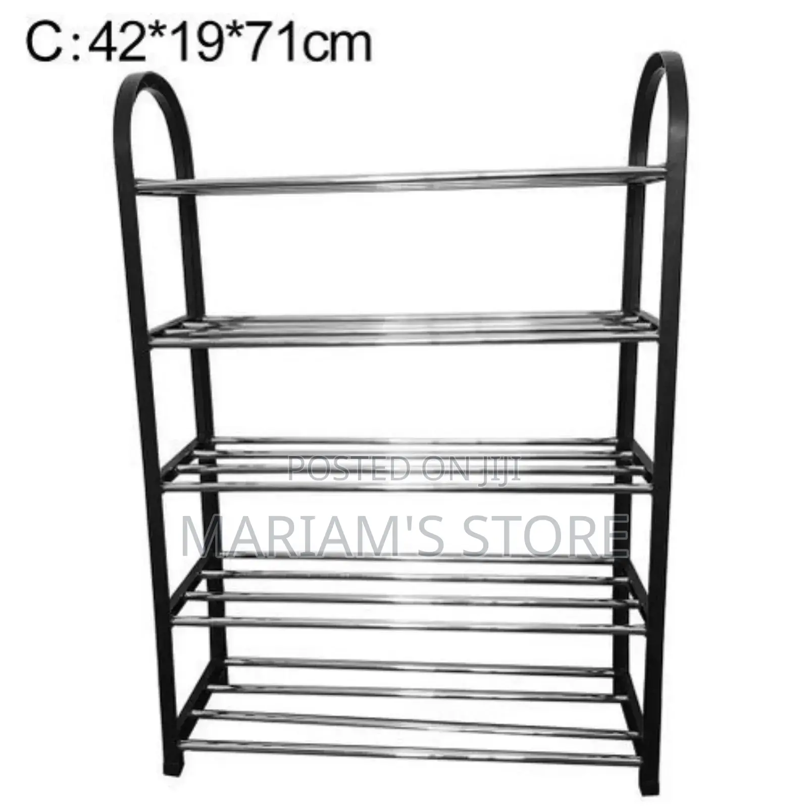 3/4/5 Layer Plastic Shoe Rack Shelf Organizer Pipe-black