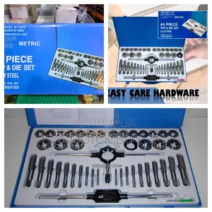 45-Piece Alloy Steel Tap and Die Threading Tool Set.