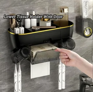 Unique Multifunctional Wall-Mounted Toothbrush Holder and Organizer