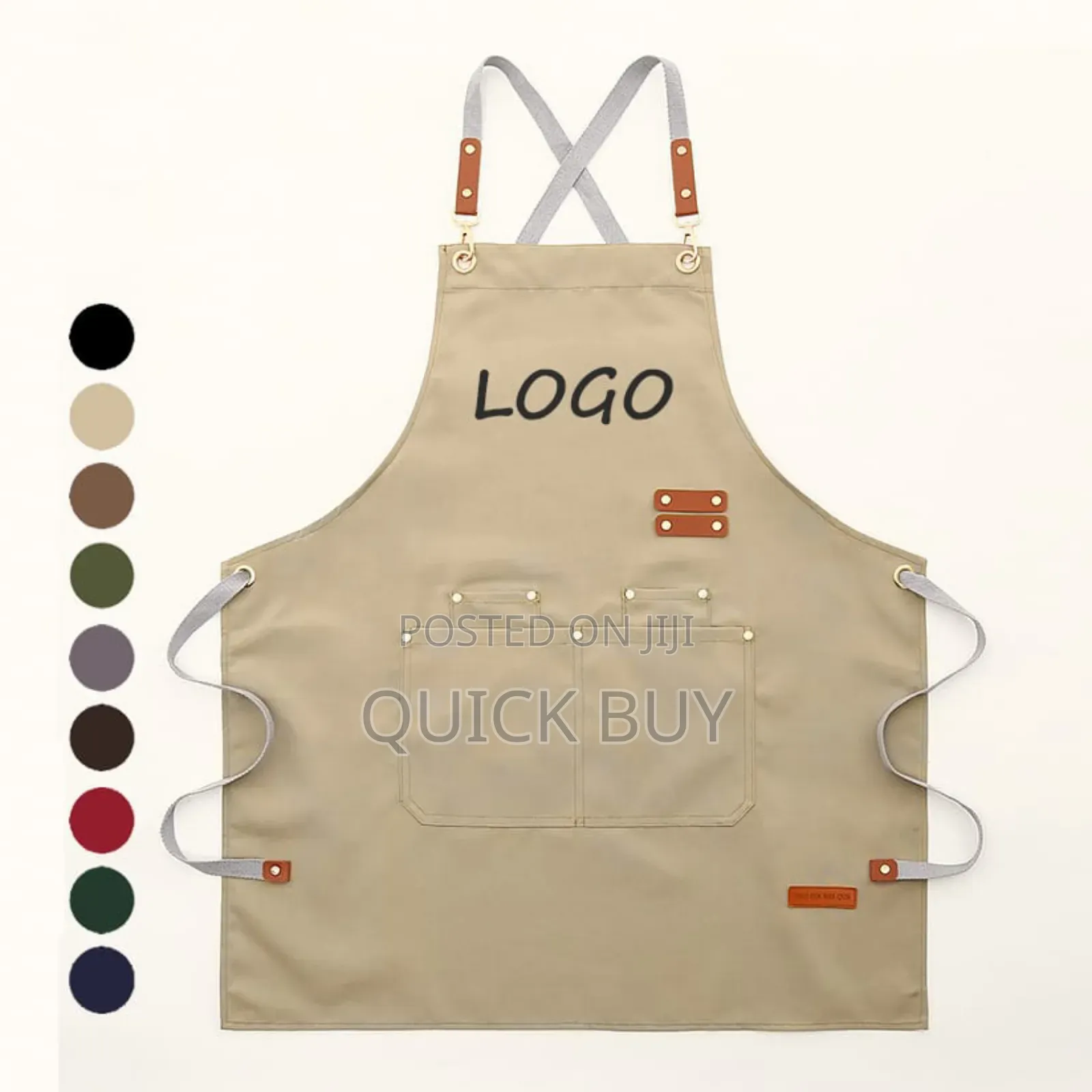 Customizable Canvas Apron With Pockets