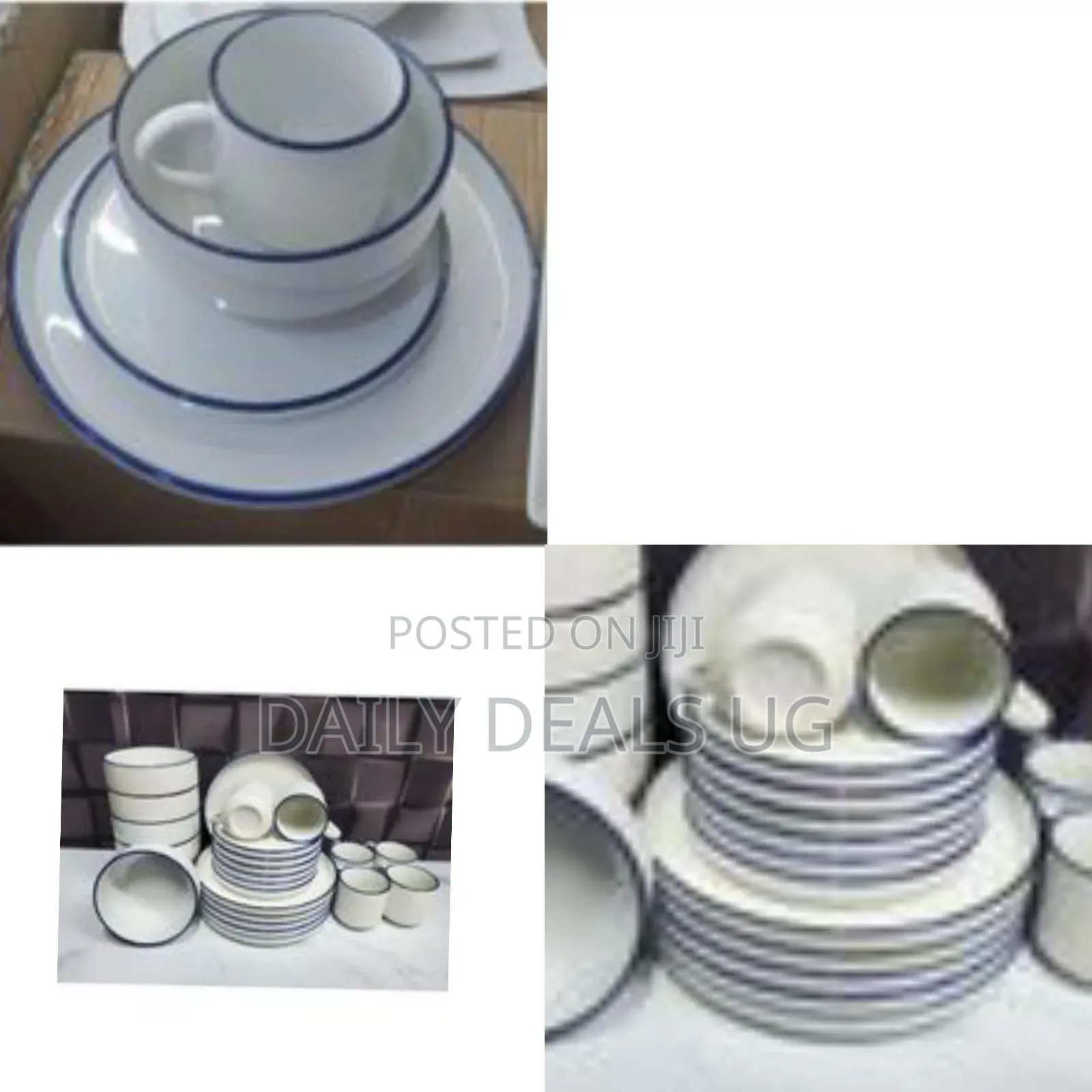 24-Piece Porcelain Dinnerware Set Minimalist White