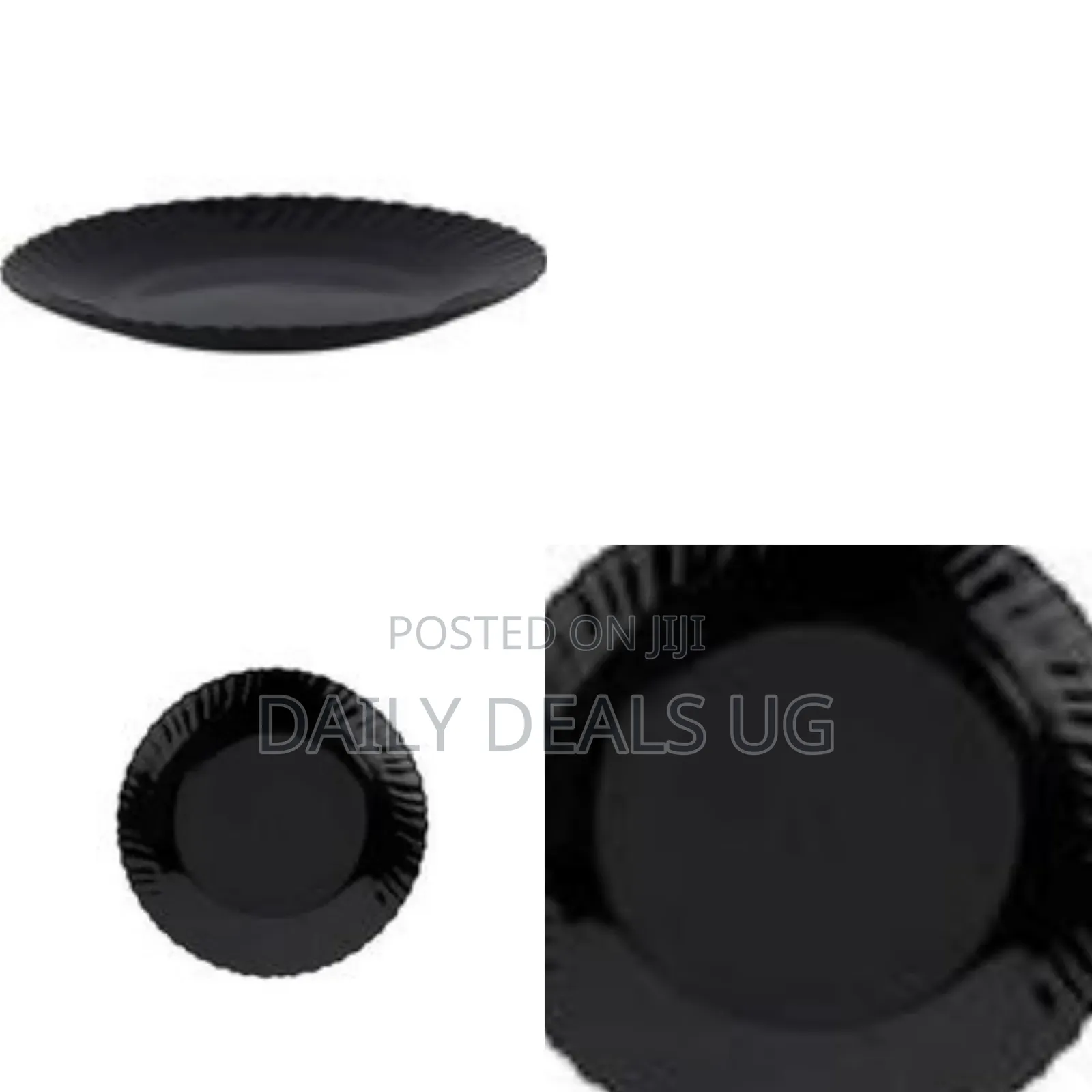 Royalford Black Wave Series Opalware Dinner Plate
