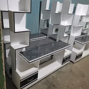 White and Black Tv Stand