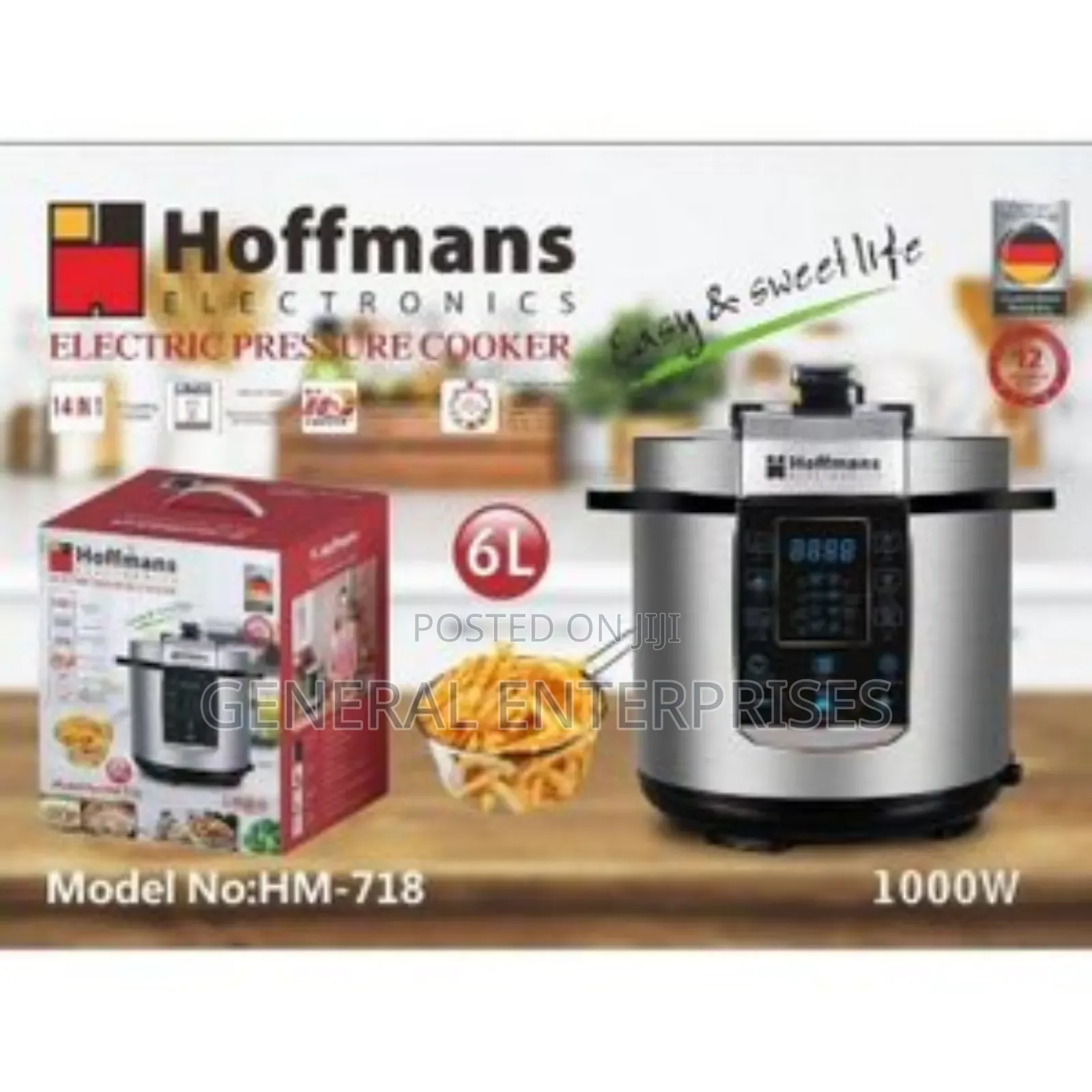 Hoffmans Hm-718 Electric Pressure Cooker.