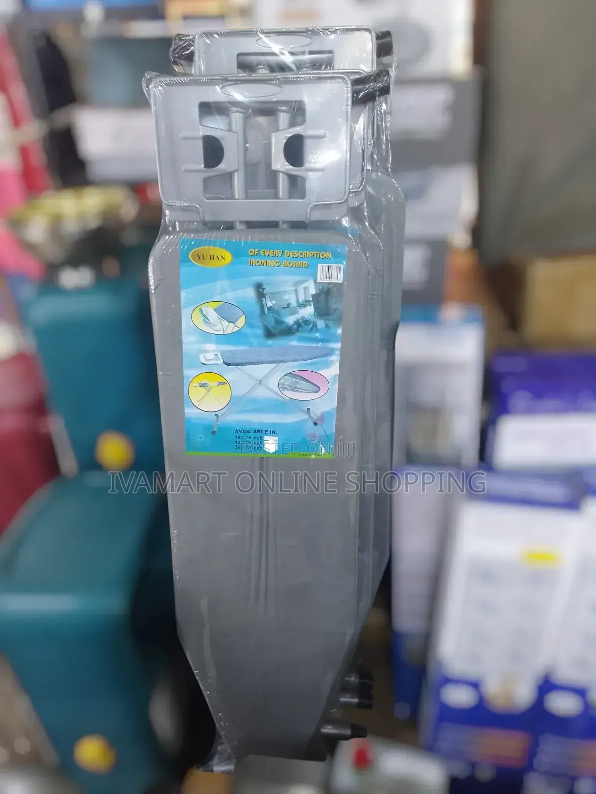 Foldable Ironing Board With An Iron Rest - Big Size (48 × 15 Inches)