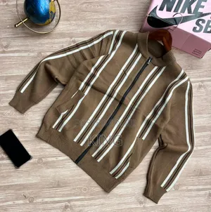 Burberry Check Wool Sweater Jacket