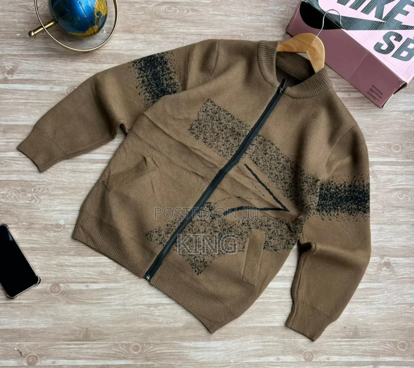 Burberry Check Wool Sweater Jacket
