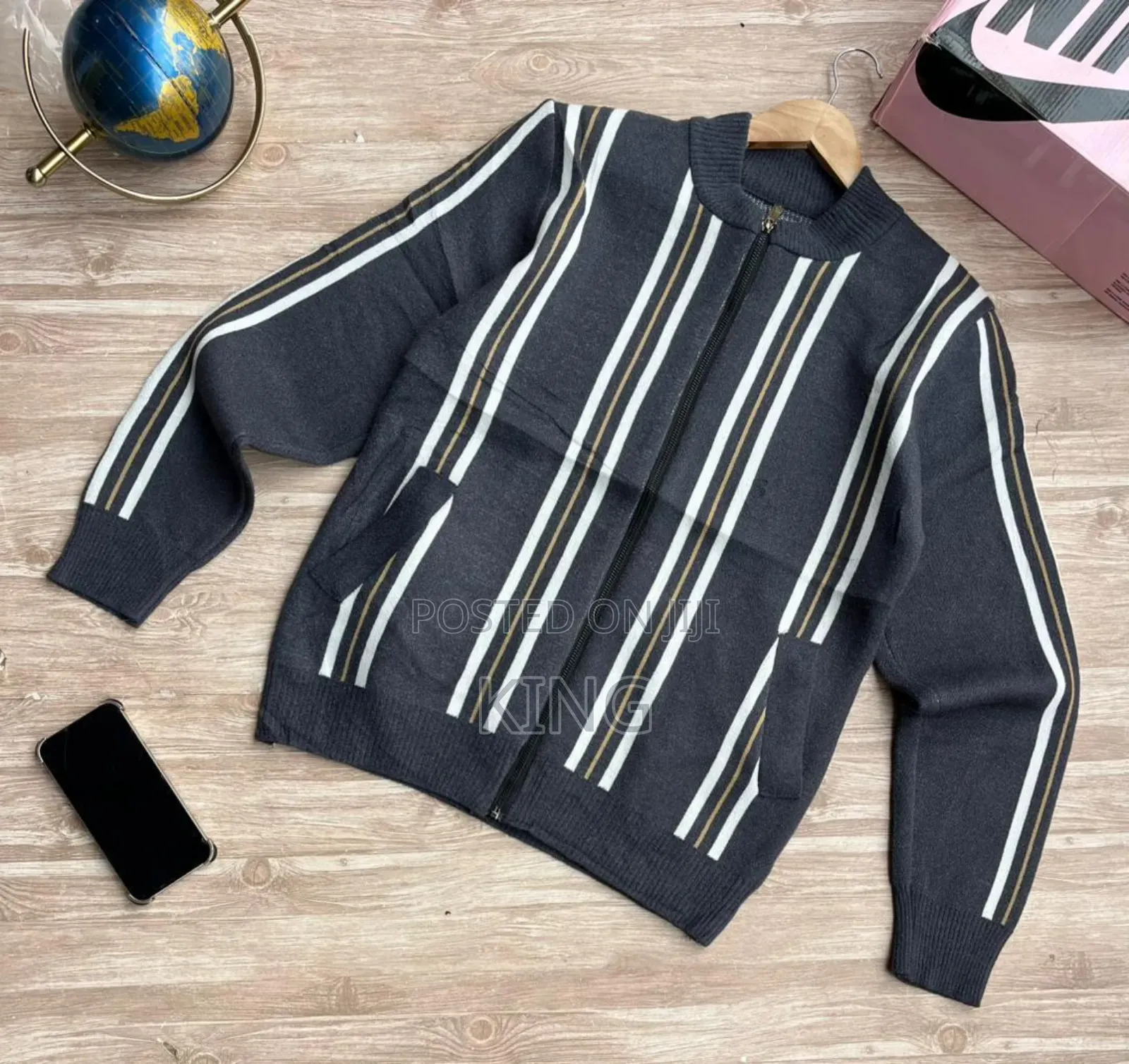 Burberry Check Wool Sweater Jacket