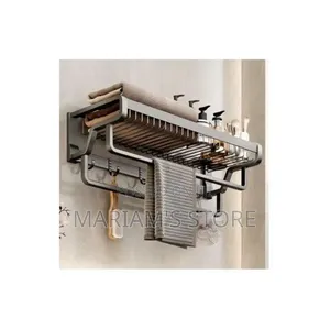 Wall Mounted Bathroom Towel Rack - Multicolor