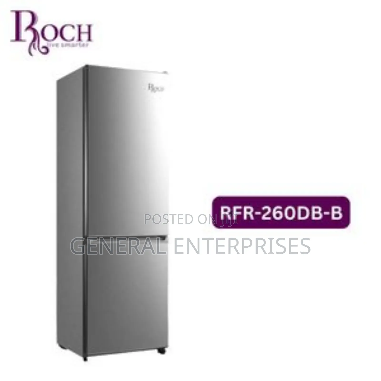 Roch 260 Liter Double Door Bottom Freezer Refrigerator