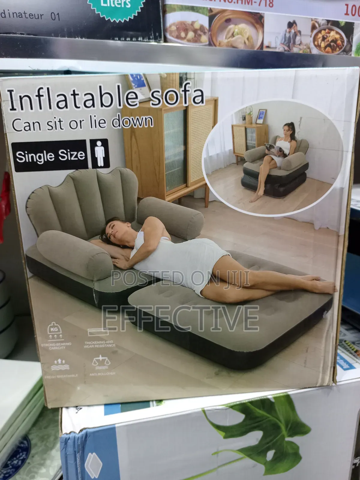 Multifunctional Inflatable Single Sofa Bed.