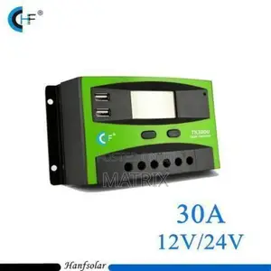 Solar Charge Controller 30a 12v 24v Auto PWM With 5v Dual Usb Port