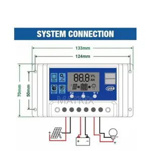 Solar Charge Controller 30a 12v 24v Auto PWM With 5v Dual Usb Port