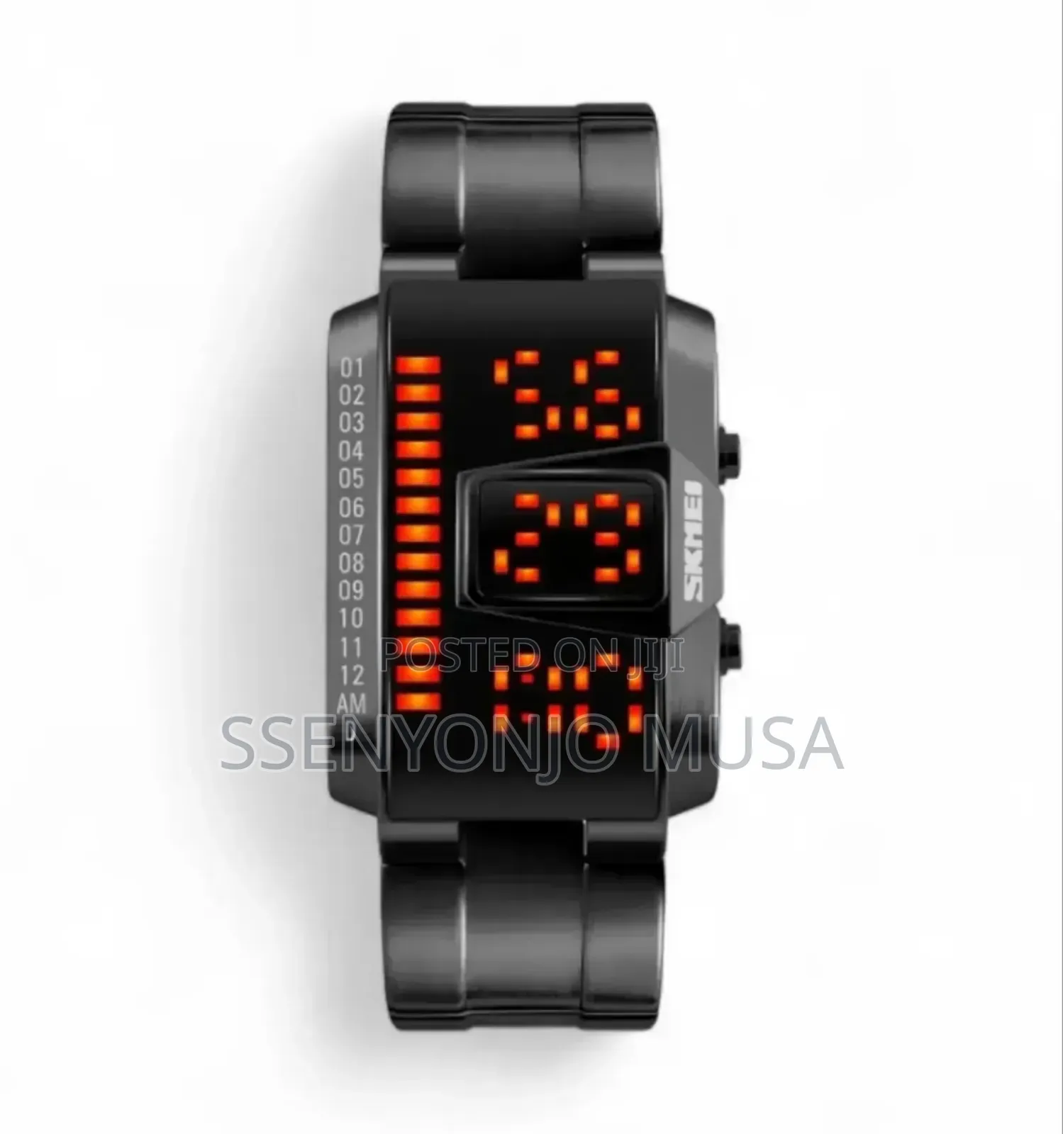 Skmei 1179 Digital Led Men’S Watch – 5atm Waterproof Stainless Steel
