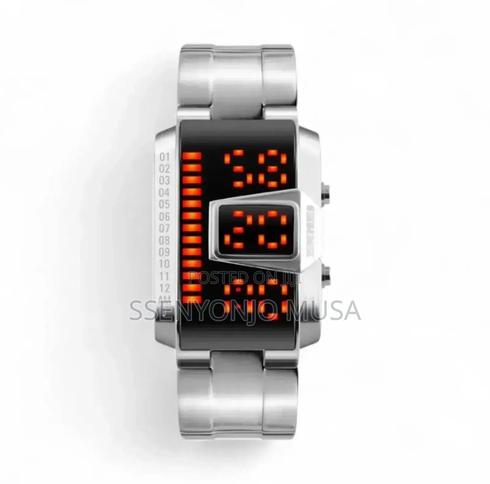 Skmei 1179 Digital Led Men’S Watch – 5atm Waterproof Stainless Steel