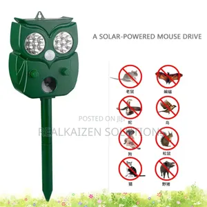 Solar Powered Ultrasonic Animal Deterrent Repellent For Farm | Outdoor