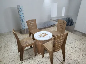Rattan Dining Plastic Table and Chairs Set