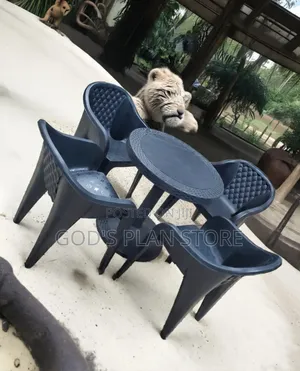 Molded Stackable Plastic Dining Table and Chairs