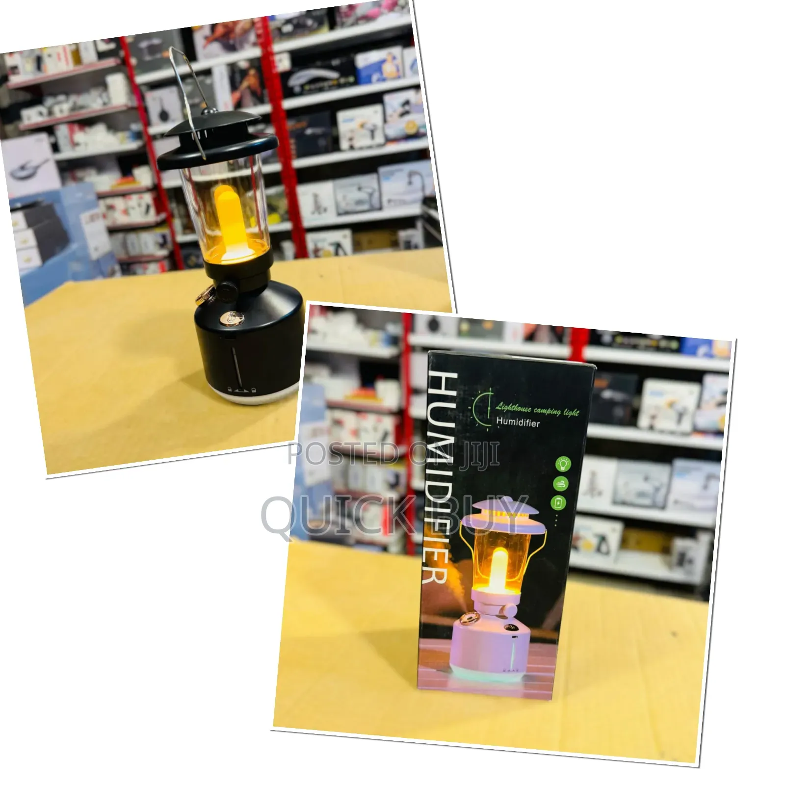 Portable "Lighthouse Camping Light Humidifier".