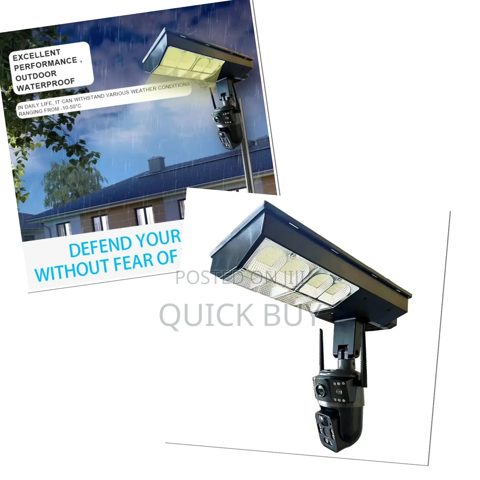 2-in-1 Solar-powered Street Light And Ai Security Camera System