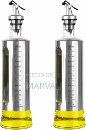 500ml Glass Oil Dispenser Bottle With Stainless Steel Cover