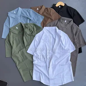 Short-Sleeved Full Zipper Shirt