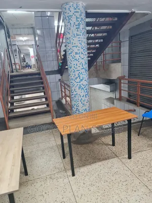 Wooden Foldable Slab Table With Metallic Legs