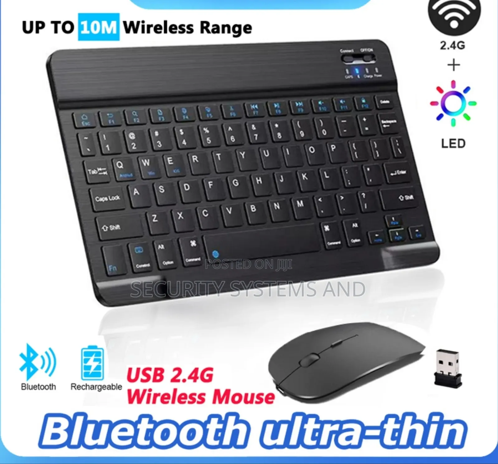 Rechargeable Bluetooth Keyboard and Mouse Ultra Thin Compatible to All