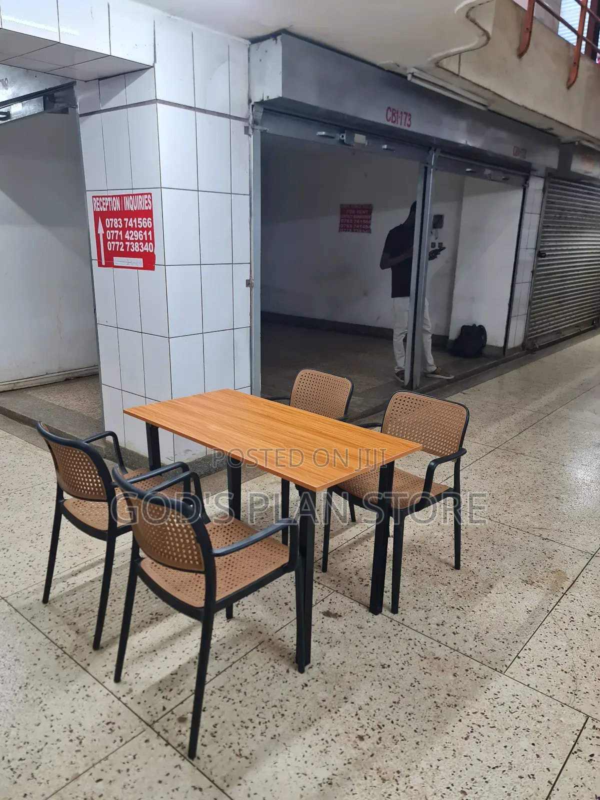 Rustic Dining Wooden Table and Chairs Folding Table and Chairs