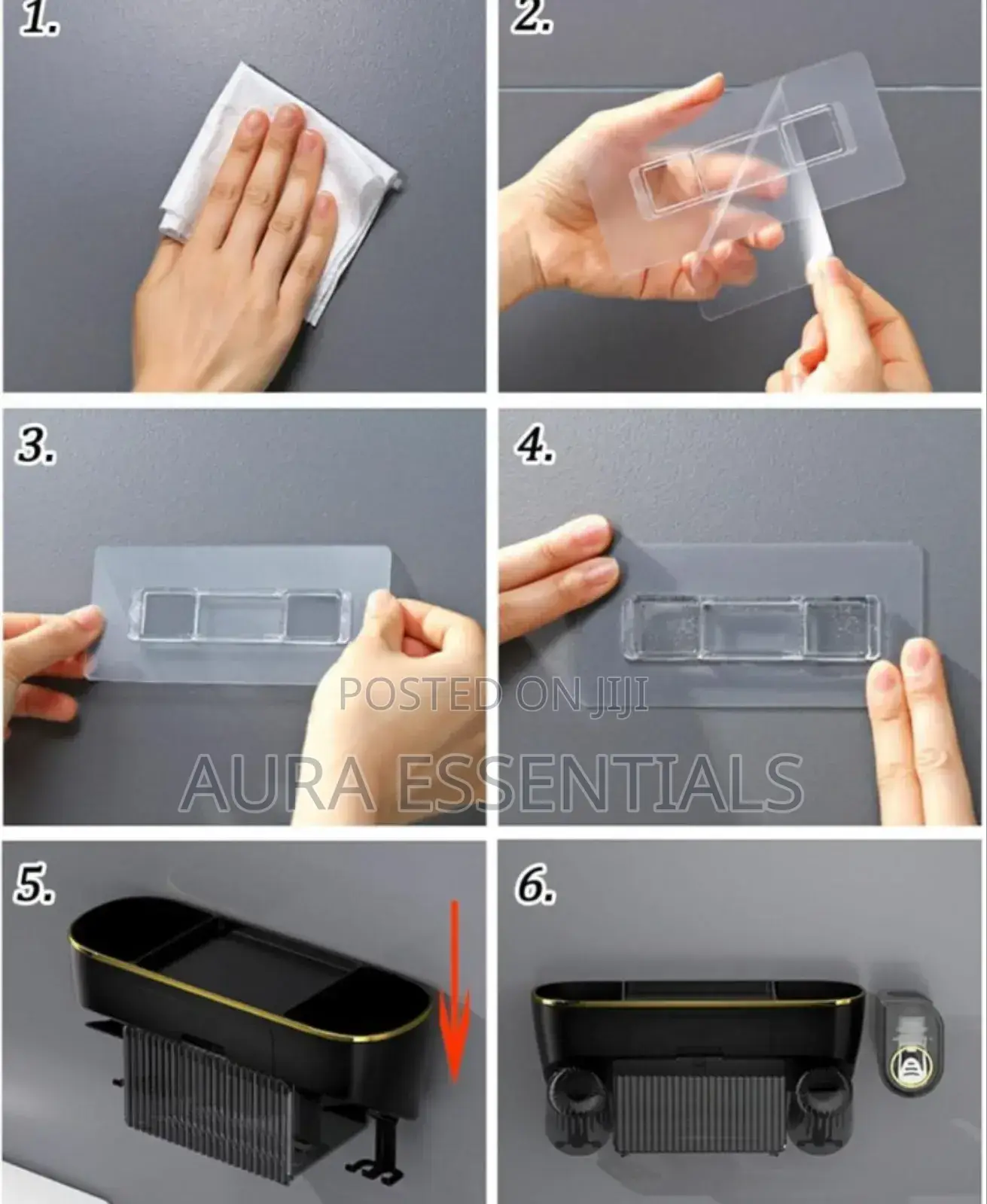 Unique Multifunctional Wall-Mounted Toothbrush Holder and Organizer