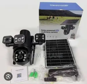 V380 Pro Solar-Powered Smart Alarm PTZ Security Camera System
