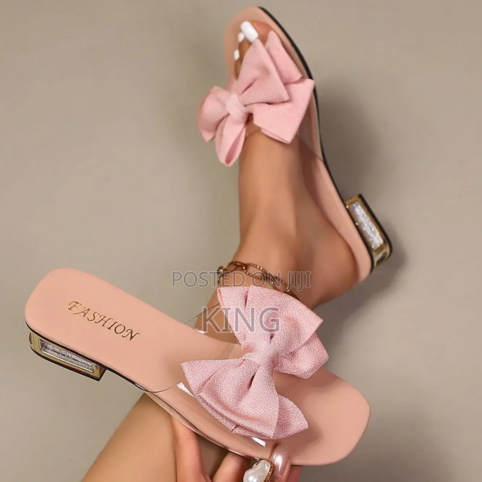 Verdusa Women's Bow Square Toe Flat Sandals