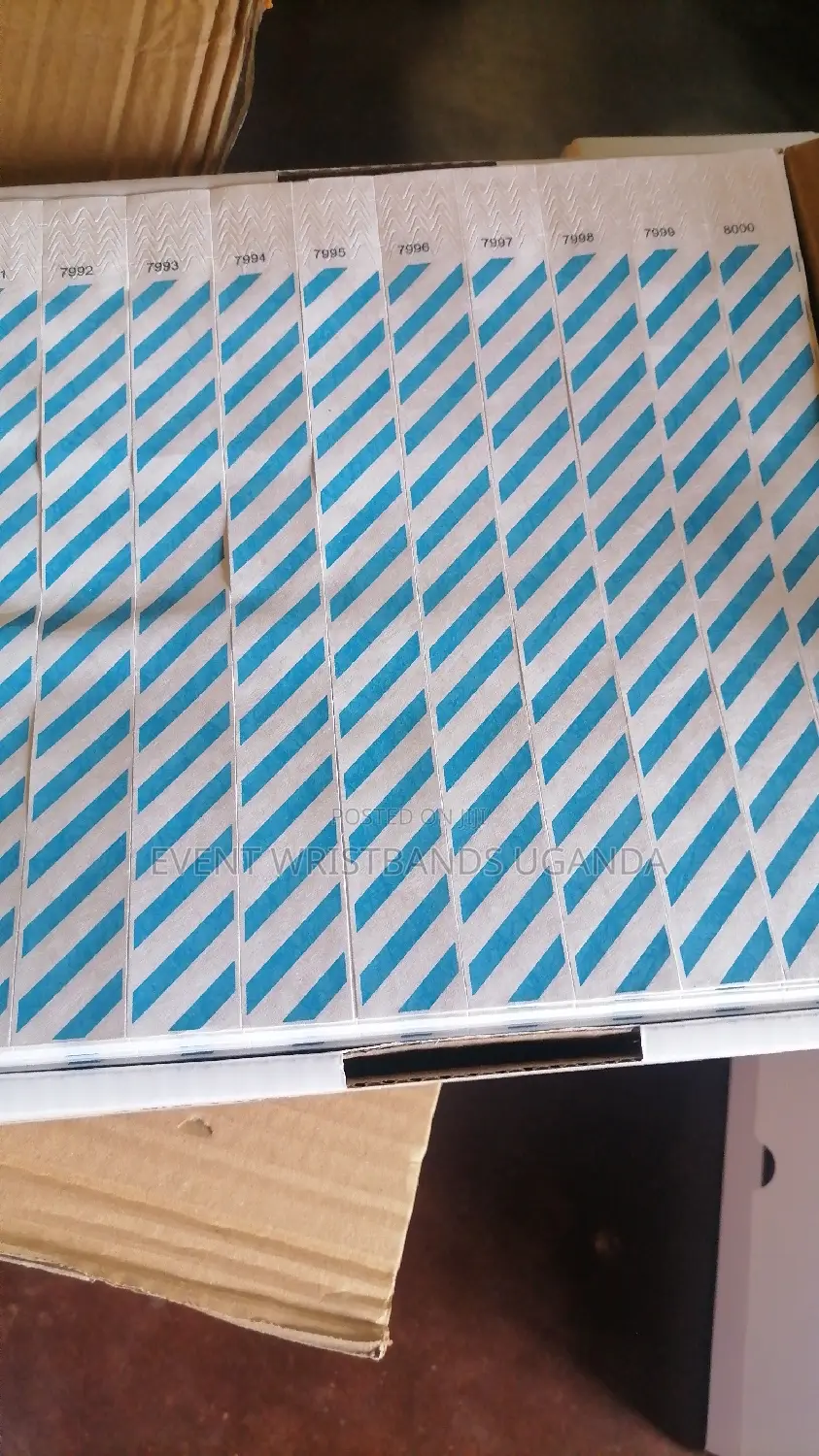 Tyvek Stripped Waterproof Paper Wristbands