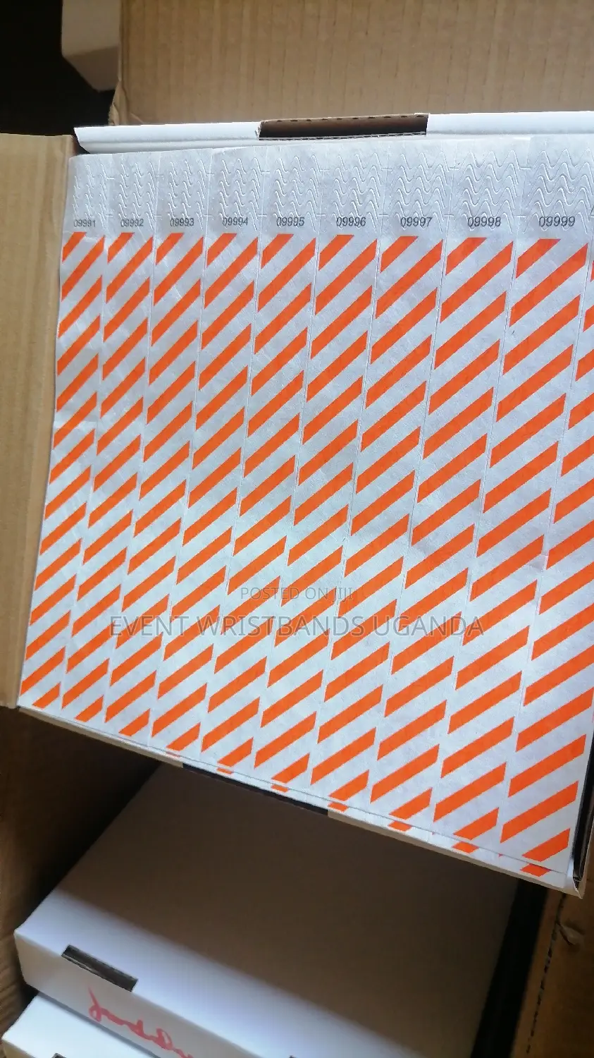 Tyvek Stripped Waterproof Paper Wristbands