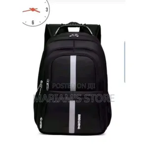 Men's Backpack Female Oxford Cloth Laptop Bag-Black