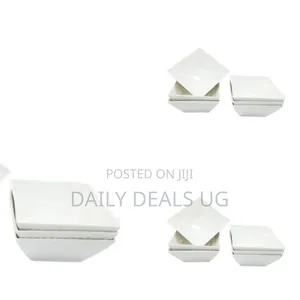 6 Piece Set White Porcelain Square Bowl